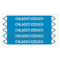 Značení potrubí, chladicí vzduch,5 ks, 150 × 12 mm